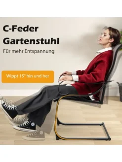 2er Set Gartenstühle in Grau