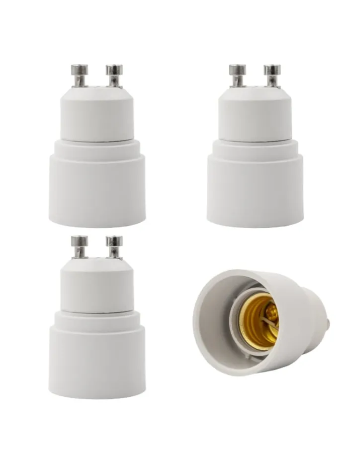 4er Set Lampenadapter E27 auf G9 in WEISS