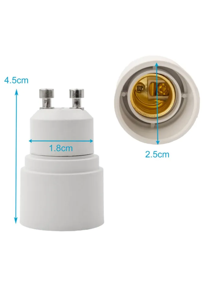 4er Set Lampenadapter E27 auf G9 in WEISS