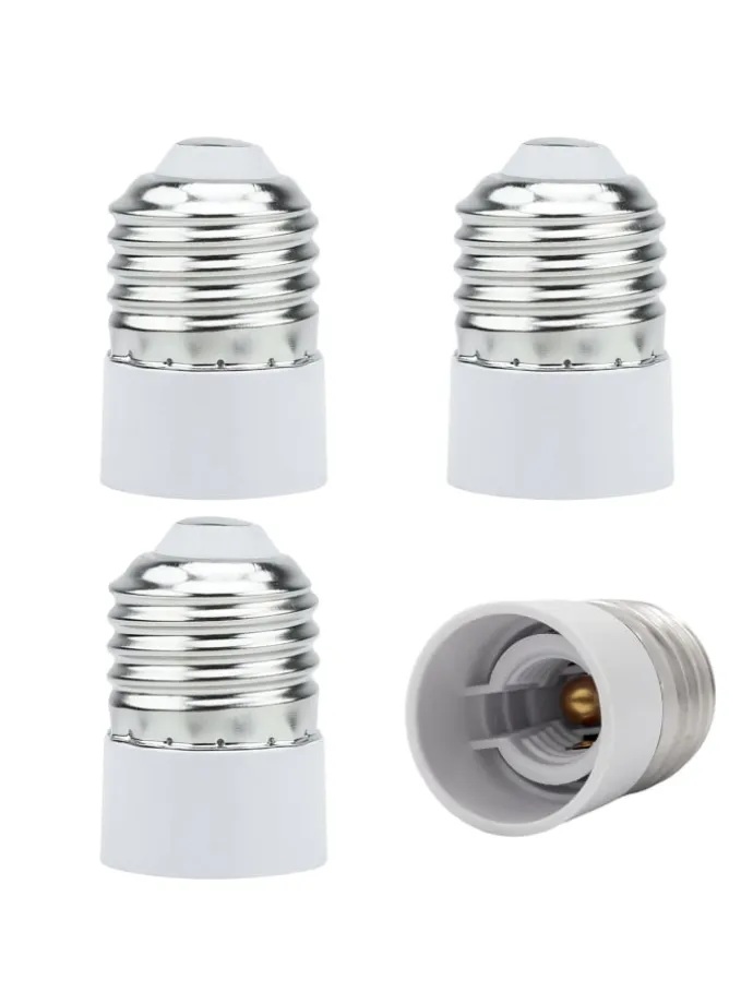 4er Set Lampenadapter GU10 auf E14 in WEISS