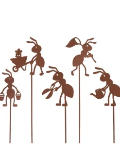 5er Set Metall in Rost