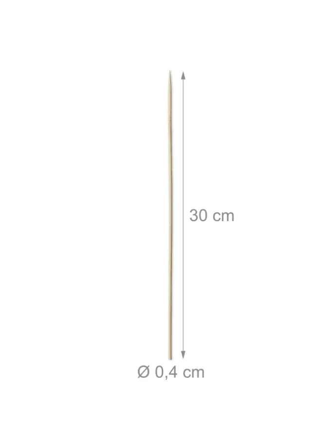 500er Set: Schaschlikspieße in Natur