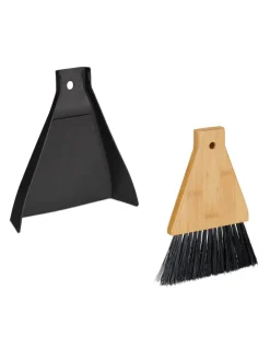 2er Set: Tischkehrset in Natur/ Schwarz