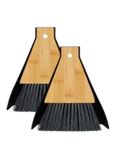 2er Set: Tischkehrset in Natur/ Schwarz