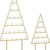 2er Set Weihnachtsbaum Kartenhalter 76 + 112,5 cm in Gold