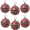 6er Set Weihnachtsbaumkugel Discokugel Spiegelkugel D: 8cm in rot, weiß