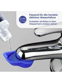 2er-Set: Anti-Kalk-Caps in Blau - (B)5,7 x (H)3,5 x (T)1,5 cm