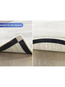 2er-Set: Antirutsch-Teppichbänder in Grau - (L)200 x (B)4 cm