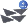 2er-Set: Antirutsch-Teppichecken in Schwarz - 2x 4 Stück
