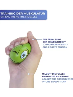 6er-Set: Anti-Stress-Bälle in Bunt - Ø 6 cm