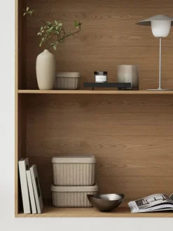 2er-Set: Aufbewahrungsboxen "Redo" in Beige - (B)32 x (H)15 cm