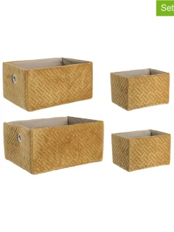 4er-Set: Aufbewahrungsboxen "Averill" in Senf