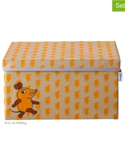 2er-Set: Aufbewahrungsboxen "Mau" in Orange - (B)37 x (H)21 x (T)25 cm