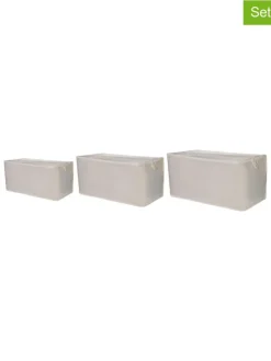 3er-Set: Aufbewahrungsboxen in Beige