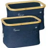 2er-Set: Aufbewahrungskörbe in Dunkelblau - (B)38 x (H)26 x (T)26 cm
