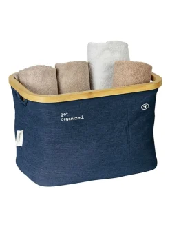 2er-Set: Aufbewahrungskörbe in Dunkelblau - (B)38 x (H)26 x (T)26 cm