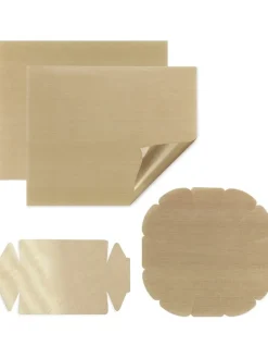 4er-Set: Backfolien-Zuschnitte in Hellbraun