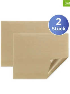 2er-Set: Backmatten in Beige - (L)36 x (B)42 cm