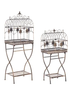 2er-Set Badezimmerregal SICILY in Schwarz