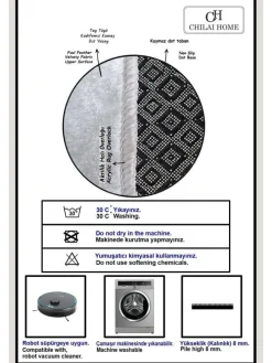 2er-Set: Badvorleger in Schwarz/ Weiß