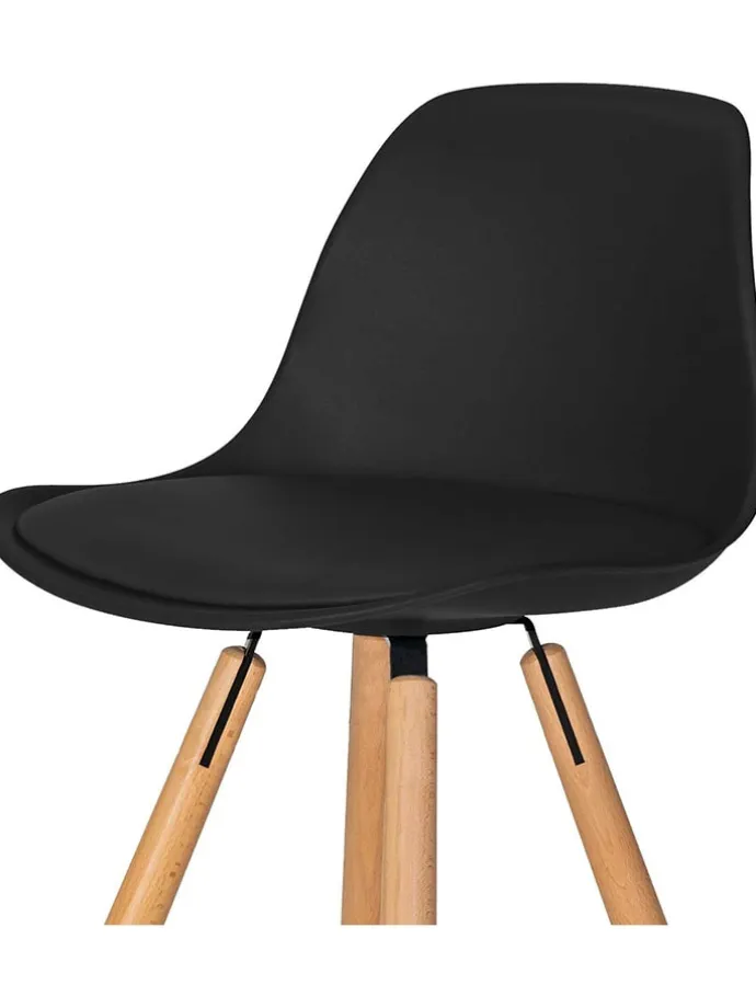 2er-Set: Barhocker "Oslo" in Schwarz - (B)38,5 x (H)93 x (T)38,5 cm