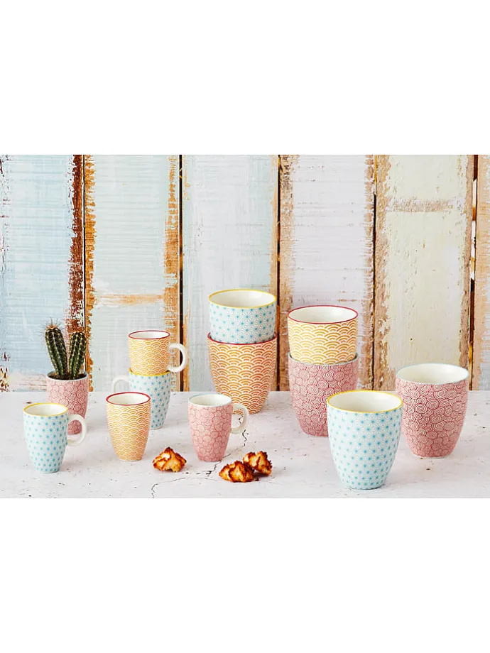 6er-Set: Becher "Color" in Rot/ Gelb/ Hellblau - 300 ml