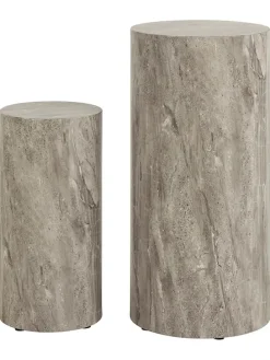 2er-Set: Beistelltische "Dice" in Grau