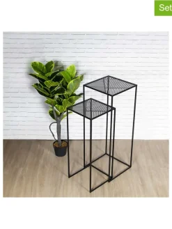 2er-Set: Beistelltische "Riga" in Schwarz