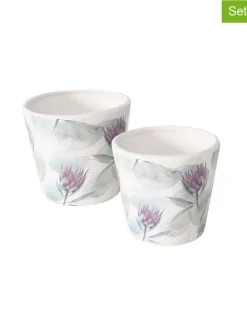 2er-Set: Übertopf ''Protea'' in Bunt