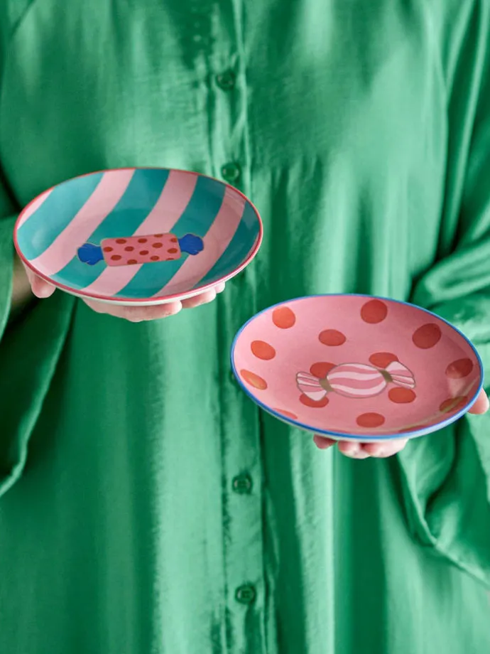 2er-Set: Brotteller ''Caramella'' in Rosa/ Türkis - Ø 16 cm