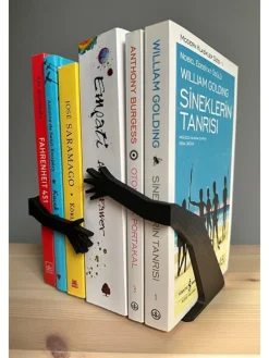 2er-Set: Buchstützen in Schwarz - (B)7,5 x (H)12 cm