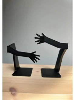 2er-Set: Buchstützen in Schwarz - (B)7,5 x (H)12 cm