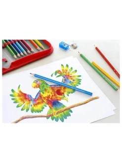 3er-Set: Buntstifte "Dreikant" in Bunt - 3x 12 Stück