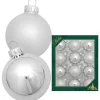 12er-Set: Christbaumkugeln in Silber - Ø 5 cm