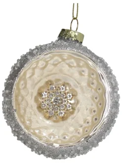 2er-Set: Christbaumkugeln in Silber - Ø 8 cm