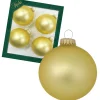 4er-Set: Christbaumkugeln in Gold - Ø 8 cm