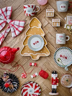 2er-Set: Christbaumkugeln ''Zwirl'' in Weiß/ Rot - Ø 8 cm