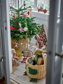 2er-Set: Christbaumkugeln ''Zwirl'' in Weiß/ Rot - Ø 8 cm