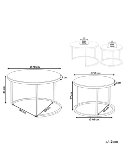 1er-Set Couchtisch GRANGE in Gold