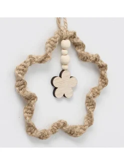 3er-Set: Dekoanhänger "Juto" in Beige - (B)18 x (H)12 cm