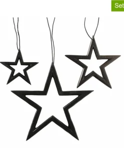 3er-Set: Dekoanhänger "Taumi" in Schwarz