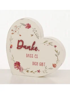 3er-Set: Dekoaufsteller "Elsie" in Rosa/ Pink/ Weiß - (B)16 x (H)17 cm