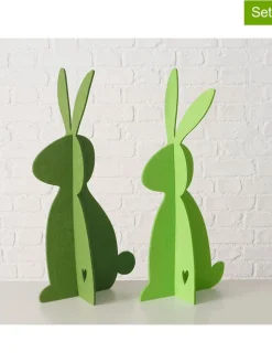 2er-Set: Dekofiguren "Freddo" in Grün - (H)59,7 cm