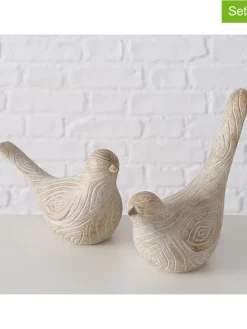 2er-Set: Dekofiguren "Karimo" in Beige- (H)13 cm