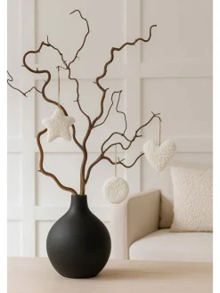 3er-Set: Dekohänger in Creme - (L)12 cm