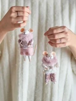 2er-Set: Dekohänger ''Peo'' in Rosa - (L)13 cm