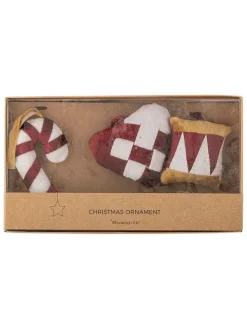 3er-Set: Dekohänger ''Velua'' in Rot/ Weiß