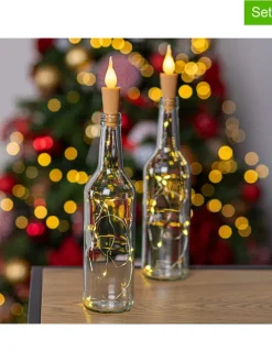 2er-Set: Dekoleuchten in Transparent - (H)9,3 cm