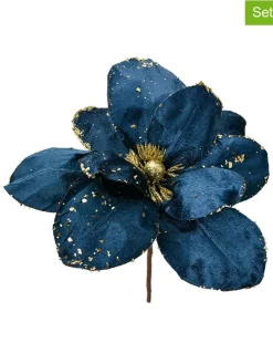 2er-Set: Dekopflanzen in Dunkelblau/ Gold - (H)25 cm