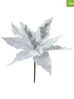 2er-Set: Dekopflanzen in Weiß/ Silber - (H)26 cm